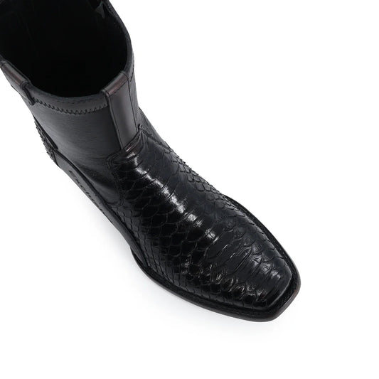 BOTIN EBAN DE PIEL PITON NEGRO