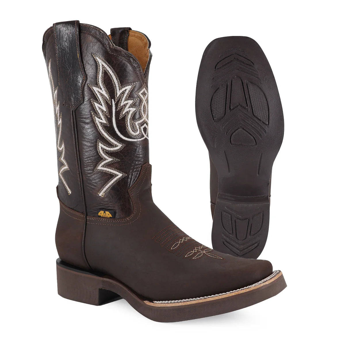 BOTA VAQUERA RODEO CRAZY SUELA POLIURETANO CHOCO