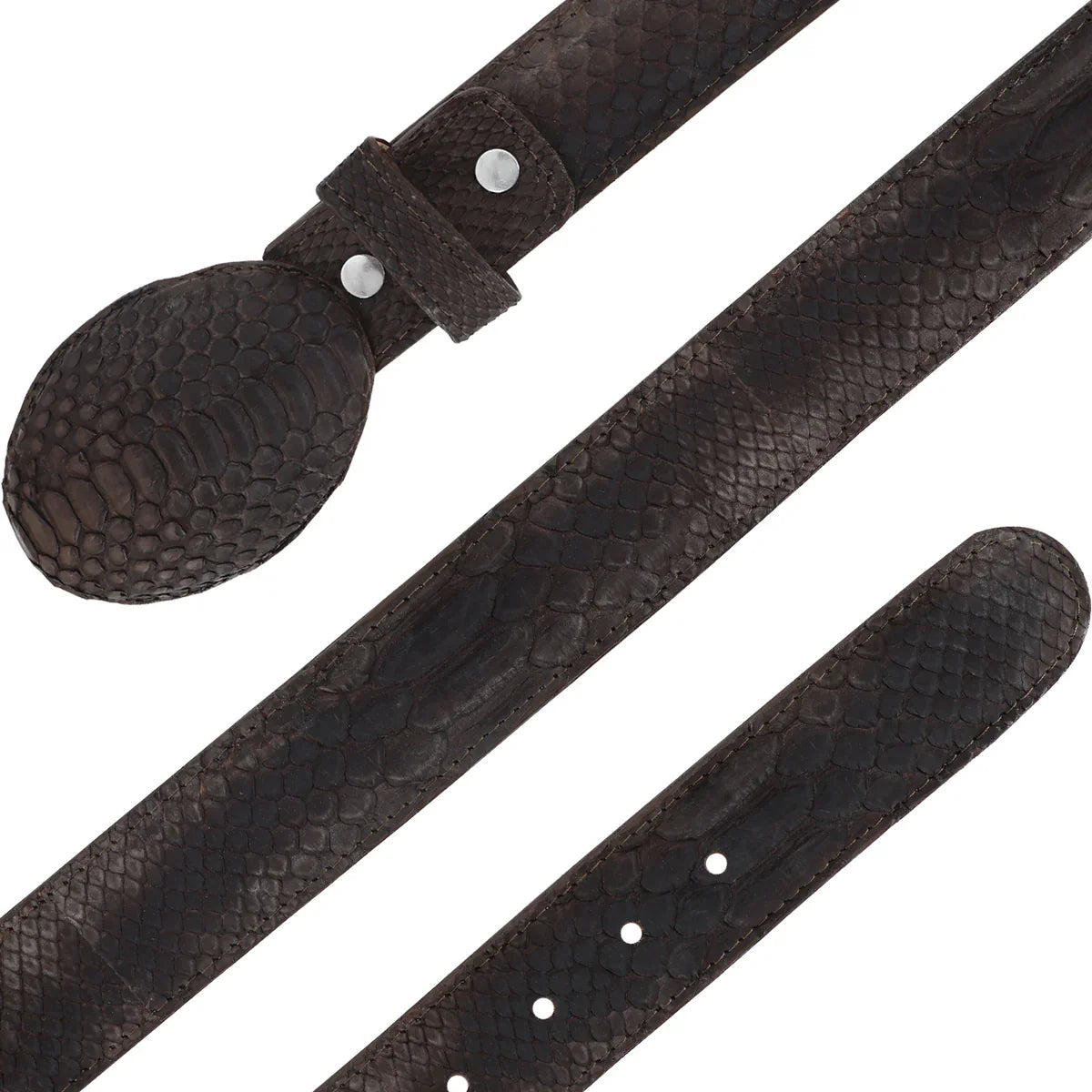 CINTURON VAQUERO PARA HOMBRE EN PIEL DE PITON NOBUCK