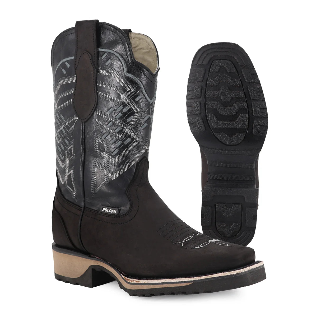 BOTA VAQUERA RODEO RES GOLD NEGRO