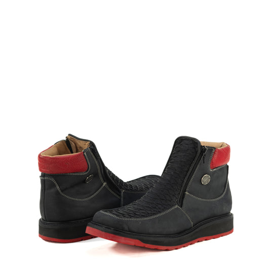 MACHO PYTHON NEGRO SUELA ROJA