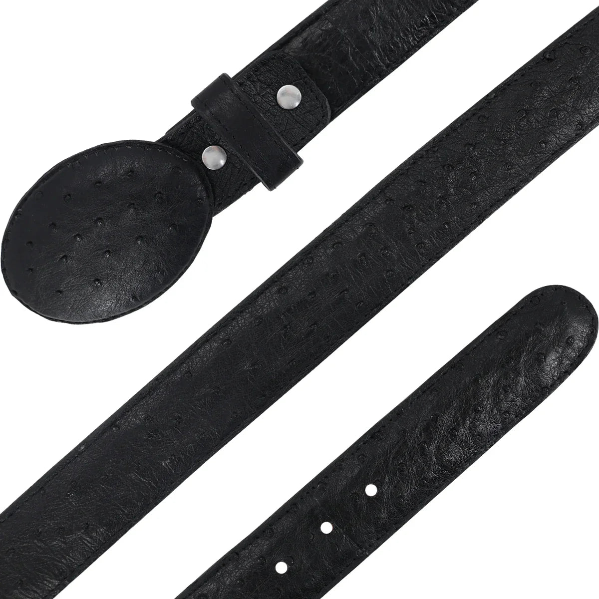 CINTURON VAQUERO PARA HOMBRE EN PIEL DE AVESTRUZ