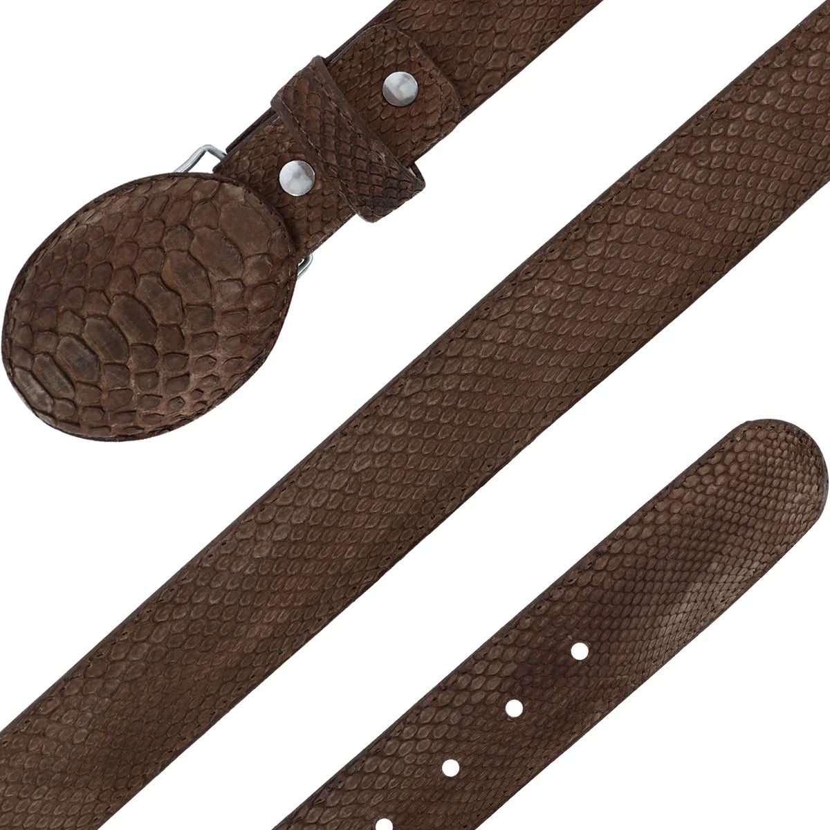 CINTURON VAQUERO PARA HOMBRE EN PIEL DE PITON NOBUCK