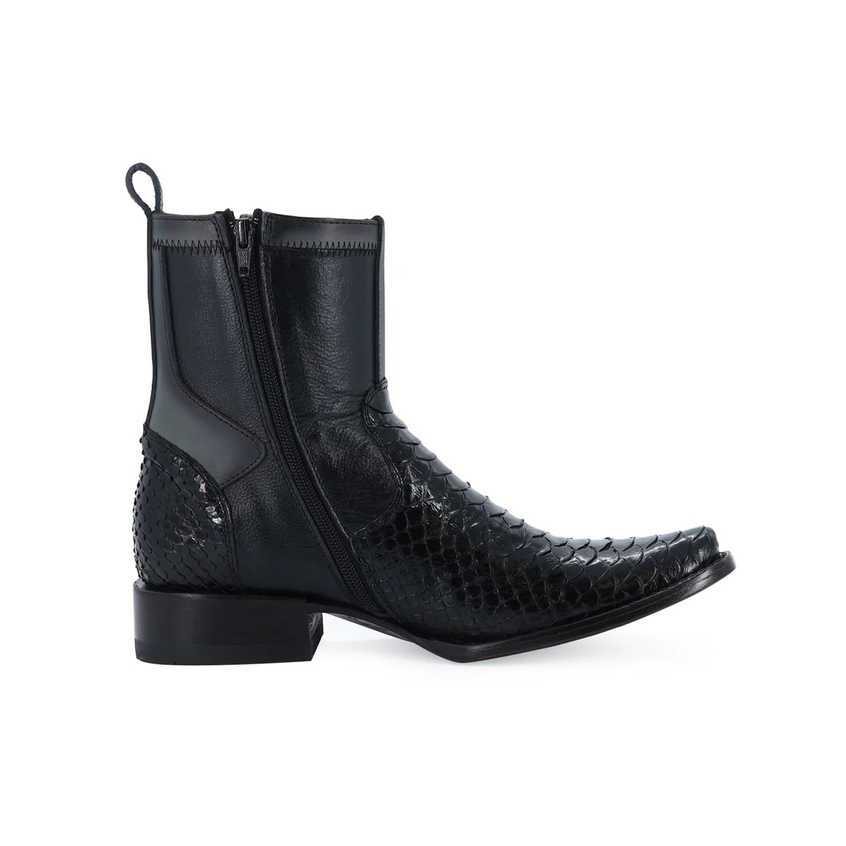 BOTIN EBAN DE PIEL PITON NEGRO