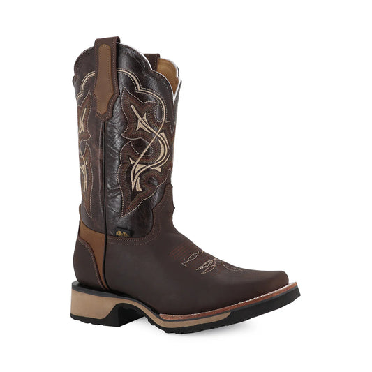 Bota Vaquera Rodeo Res Gold Chocolate