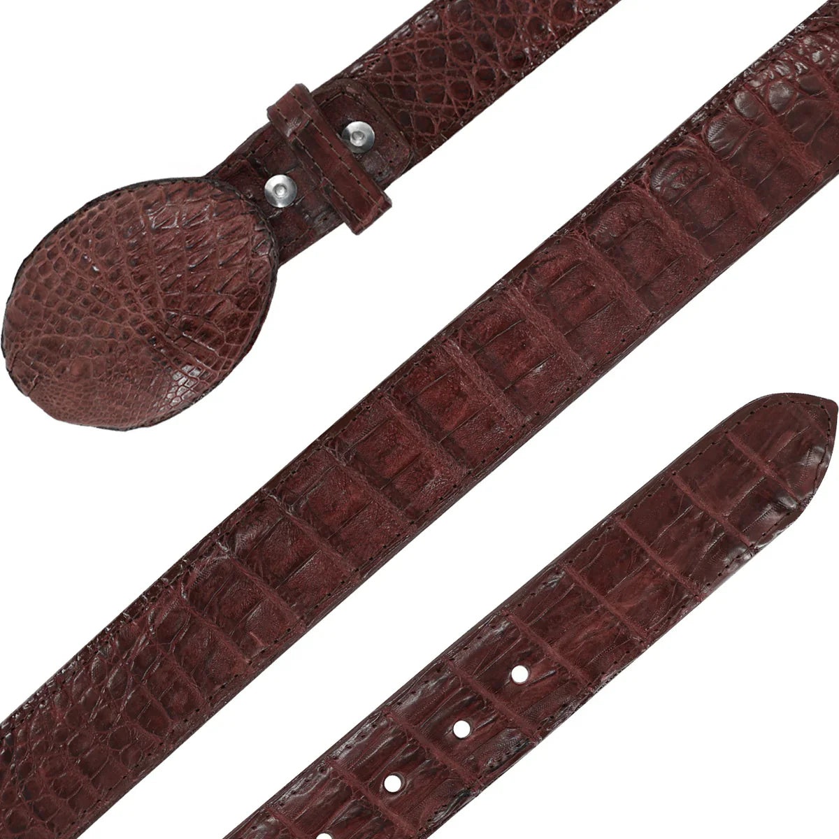 CINTURON HEBILLA VAQ PARA HOMBRE EN PIEL DE COCODRILO