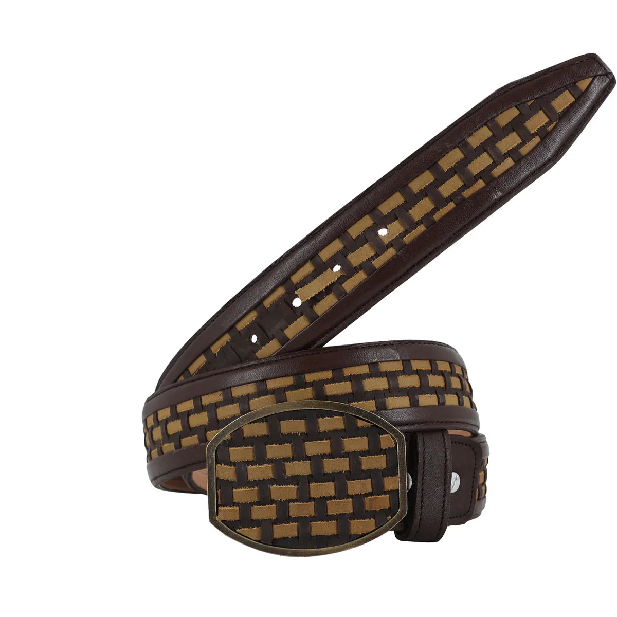 CINTURON HEBILLA CUA PARA HOMBRE EN PIEL DE PETATILLO