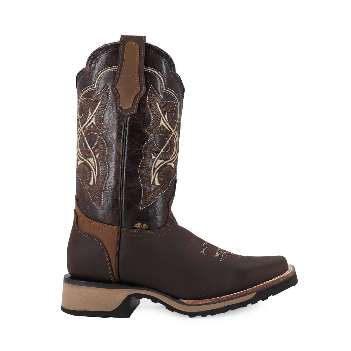 Bota Vaquera Rodeo Res Gold Chocolate