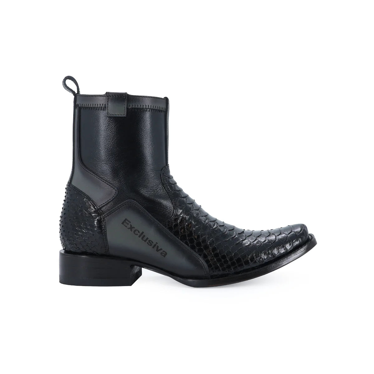 BOTIN EBAN DE PIEL PITON NEGRO